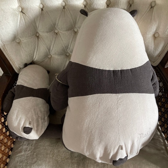 Retired NWT Maileg Panda Linen Plushes Large and Medium - Picture 4 of 4